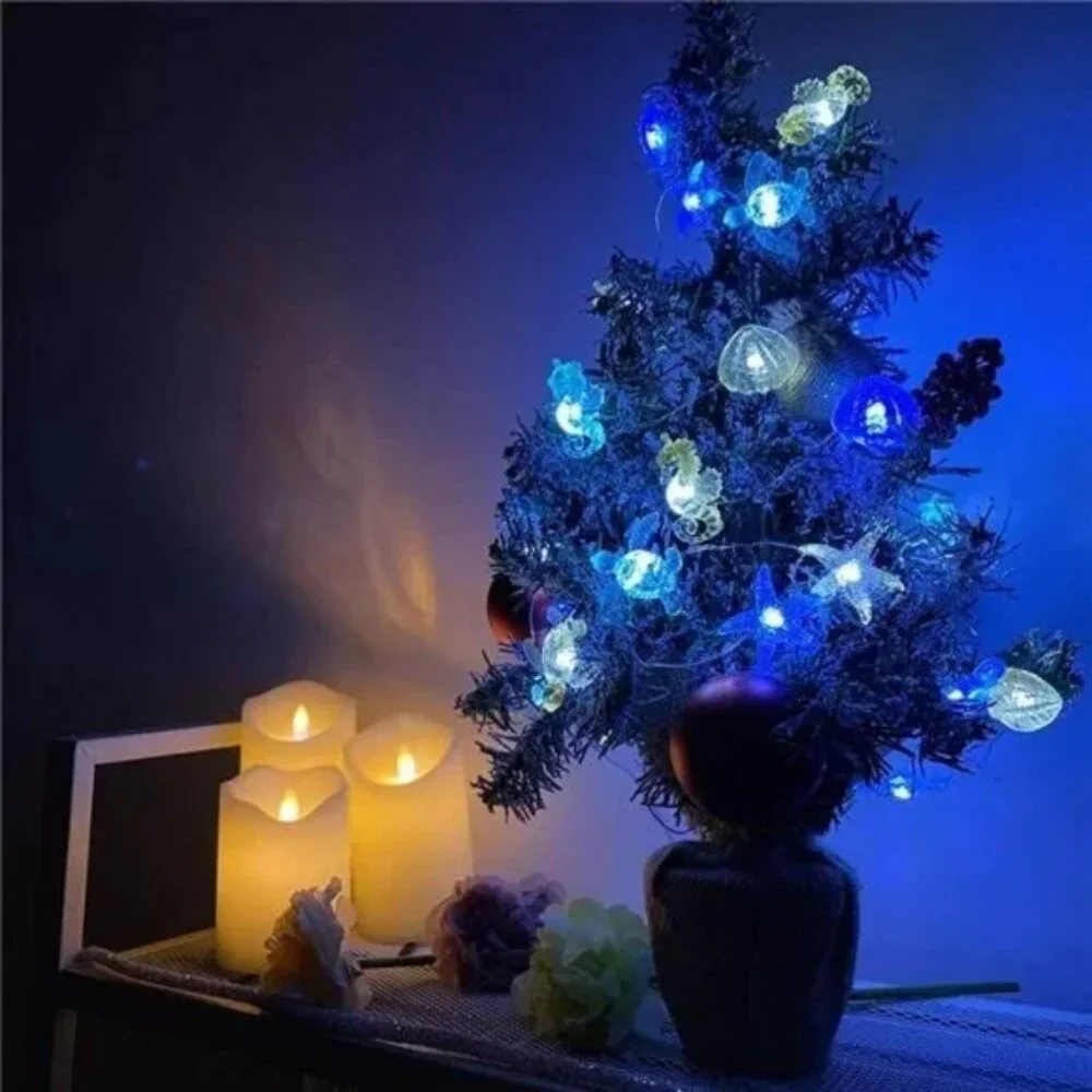 Ocean Themed Marine Life Night Lights, Beach Aquarium Décor Sea Turtle Seahorse